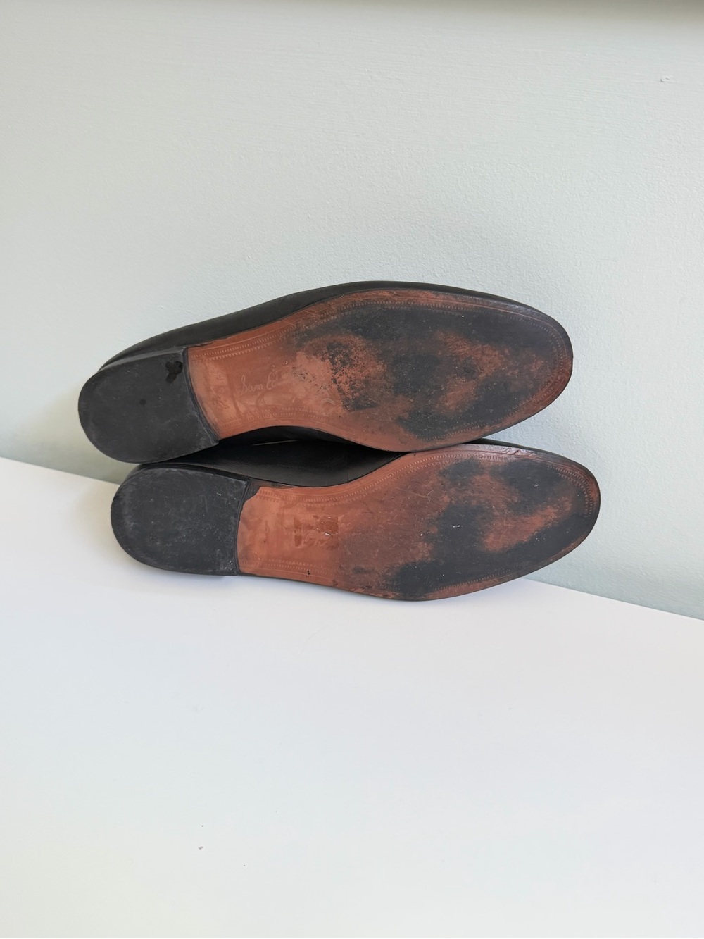 Sam Edelman Womens 9 Black Leather Gold Horsebit Loafers Slip On Shoes Classic - Picture 12 of 12